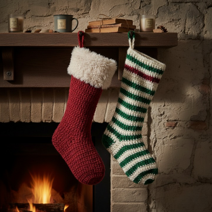 Festive Crochet Christmas Stockings