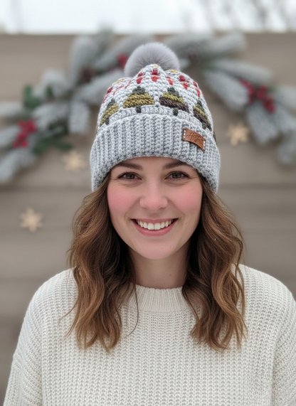 Sparkle Pines Mosaic Beanie