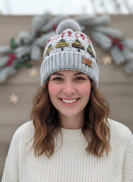Sparkle Pines Mosaic Beanie