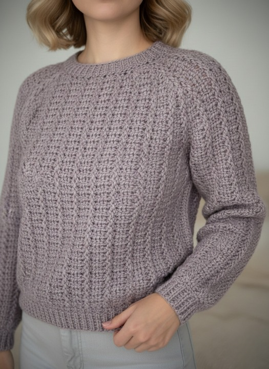Mistweave Cable Yoke Sweater