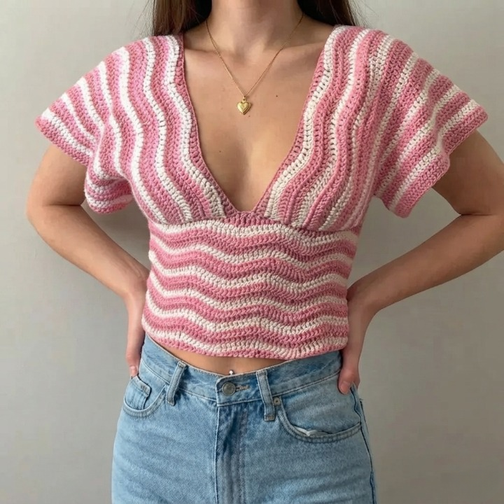 Cloudlace Ripple Crochet Top Pattern
