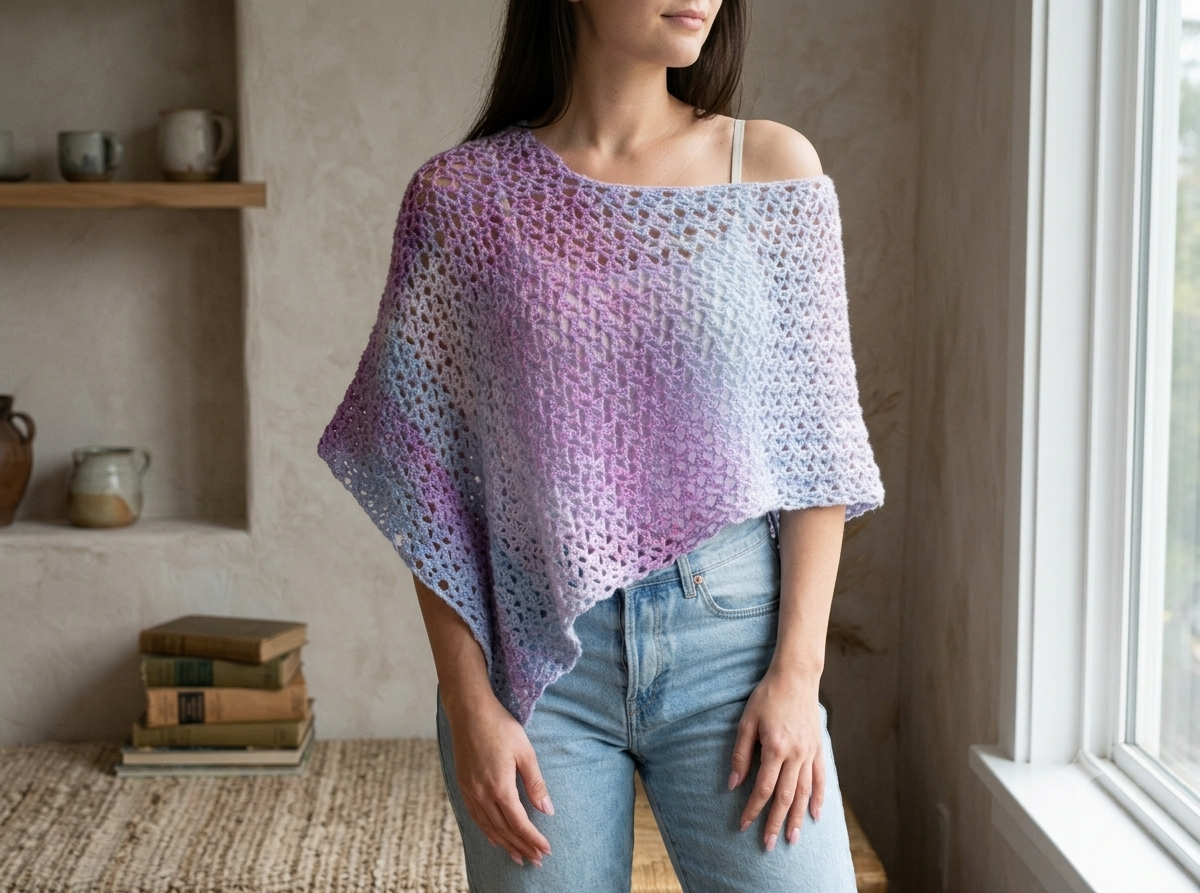 Aurora Lace Poncho Crochet Pattern