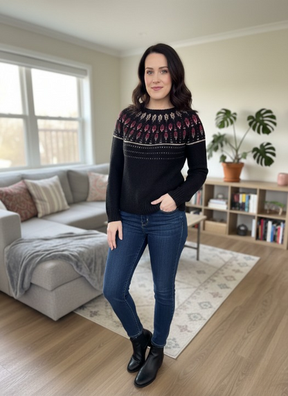 LuminaWeave Mosaic Sweater Pattern
