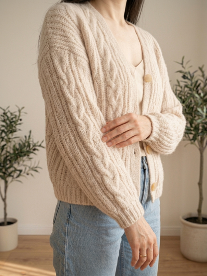 Willow Cable Crochet Cardigan Pattern