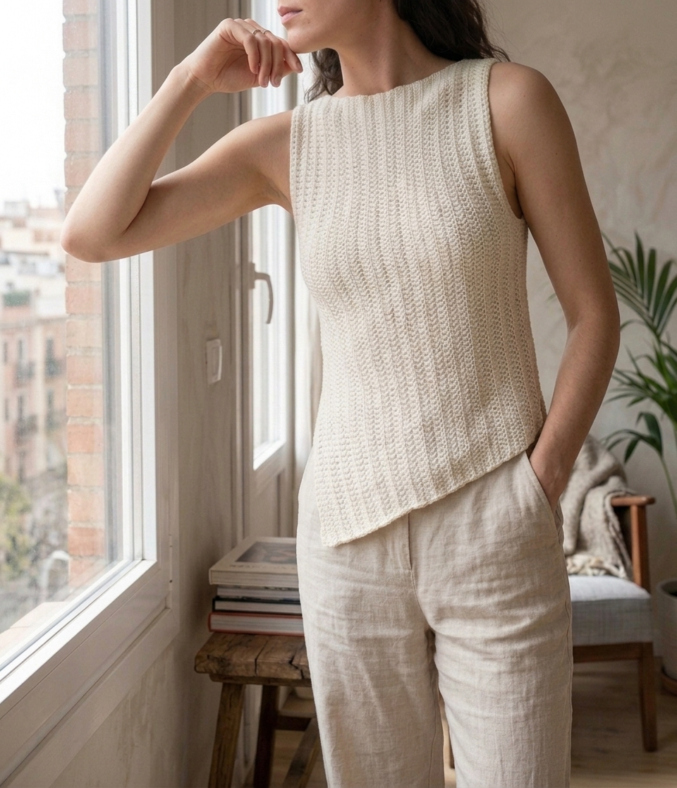 Ocean Breeze Asymmetrical Crochet Top Pattern PDF