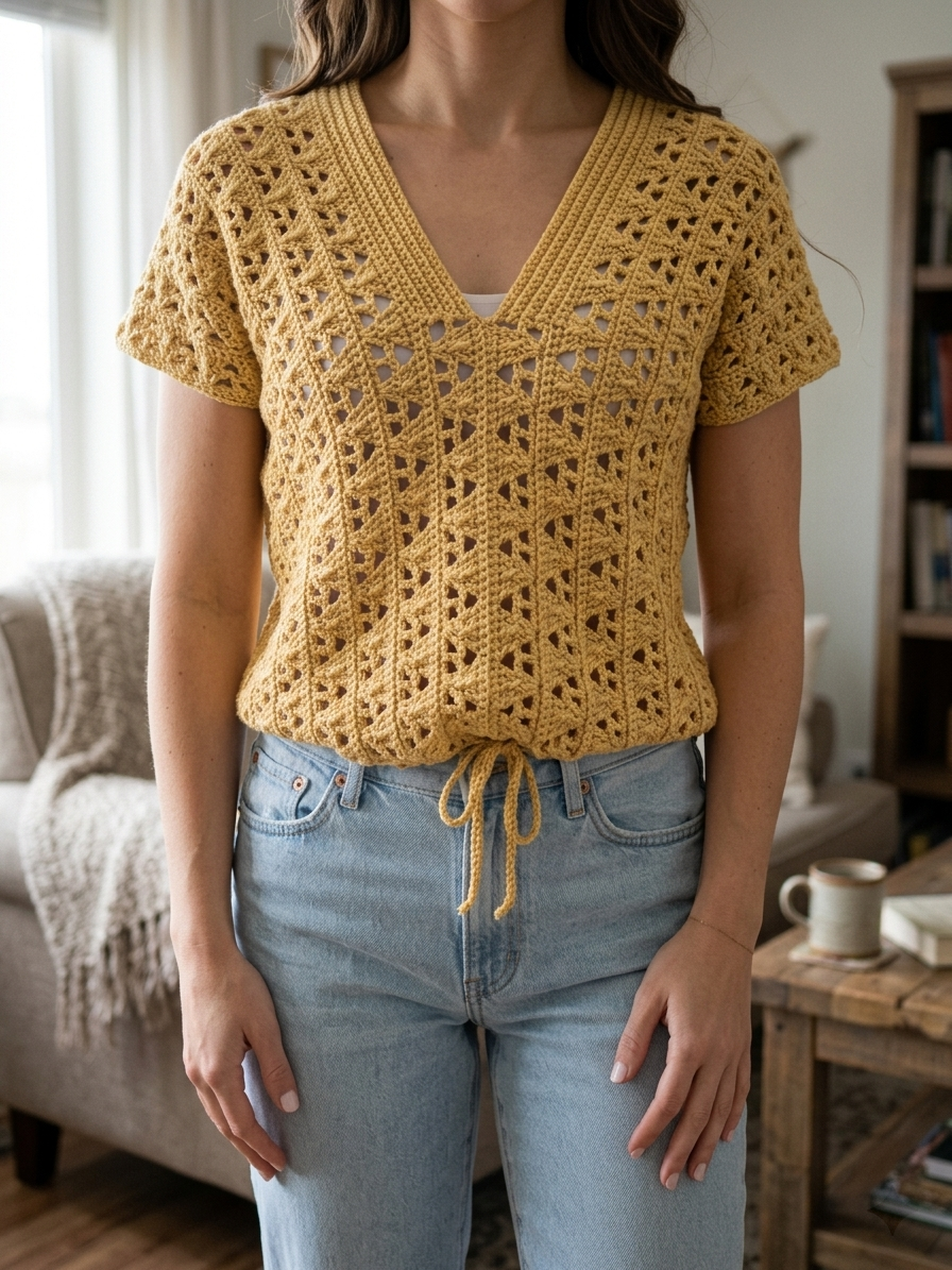 Moonlit Lace Tee Crochet Pattern