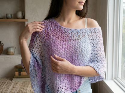 Aurora Lace Poncho Crochet Pattern