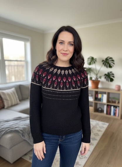 LuminaWeave Mosaic Sweater Pattern