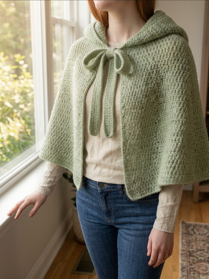 Moonlit Hooded Cape Crochet Pattern
