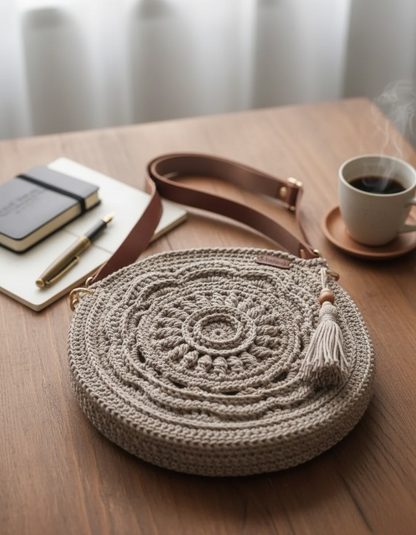 Round Crochet Bag Pattern PDF