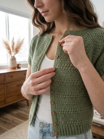 Meadow Mist Crochet Cardigan Pattern