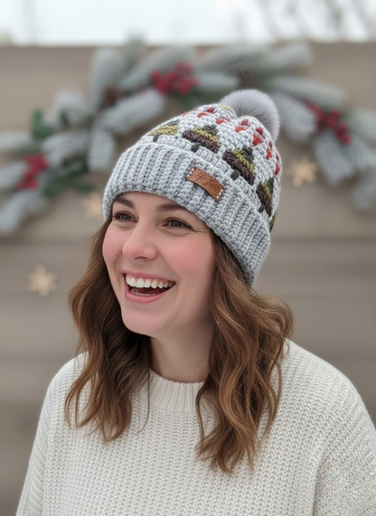 Sparkle Pines Mosaic Beanie