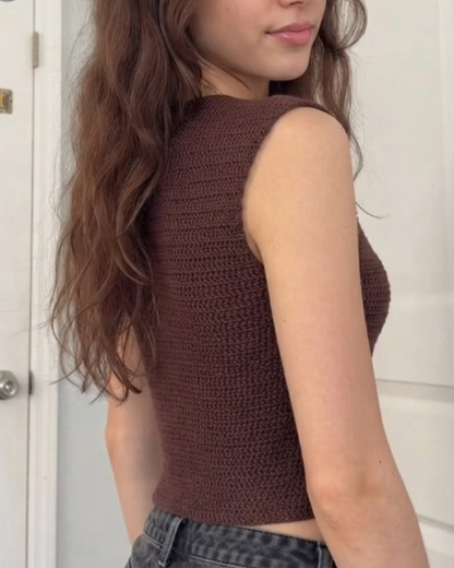 Luna Keyhole Crochet Vest Pattern