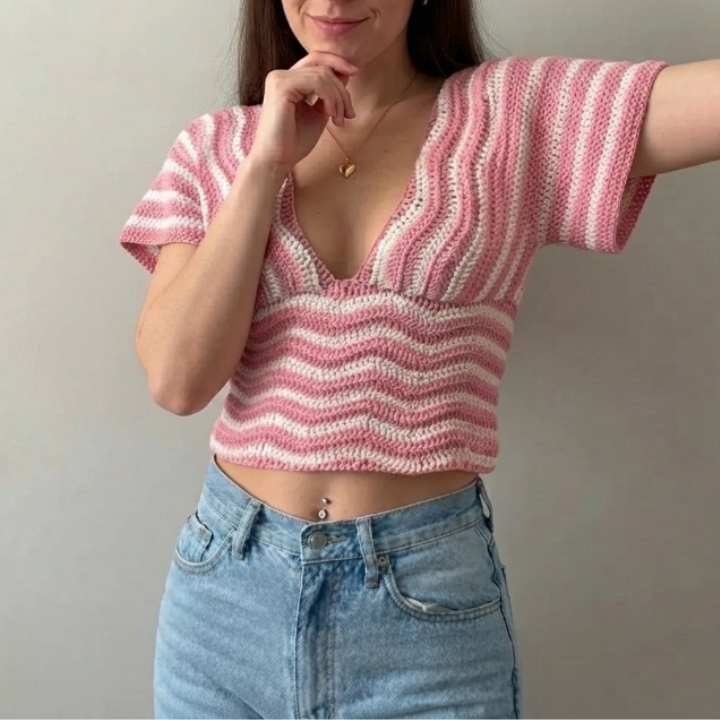 Cloudlace Ripple Crochet Top Pattern