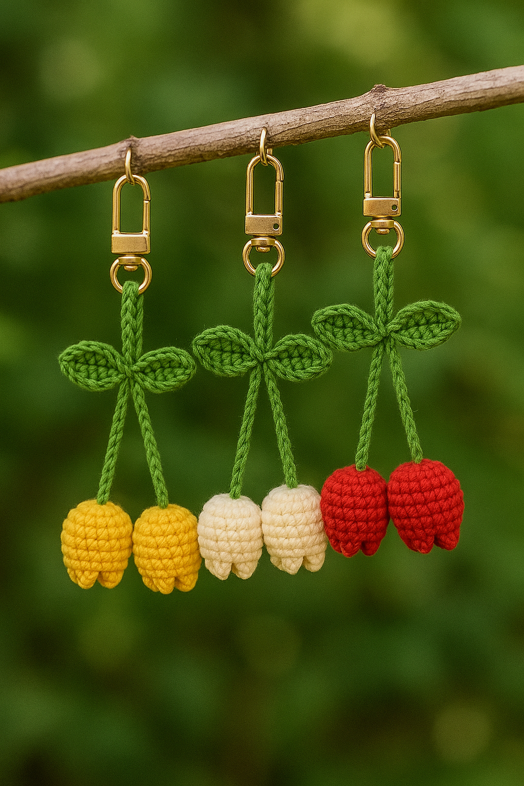 Crochet Tulip Keychain Pattern